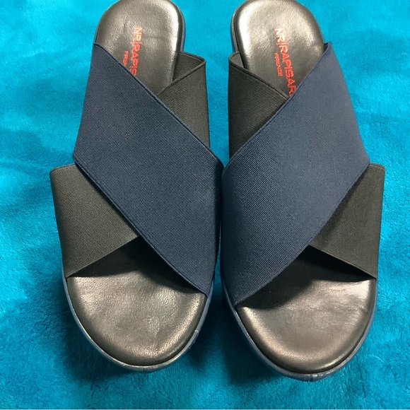 NR Rapisardi Color Block Leather Platform Sandals - Picture 2 of 10